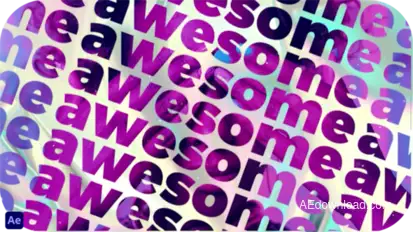 Distortion Typo Opener Elements template preview