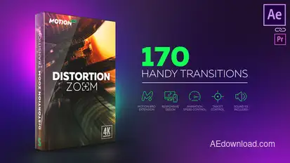 Distortion Zoom Transitions Elements template preview