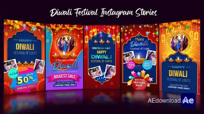 Diwali festival Stories Openers template preview
