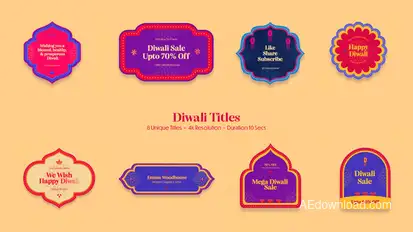 Diwali Titles Titles template preview