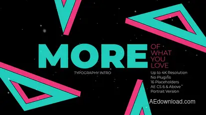 Do More Kinetic Typography Intro Openers template preview