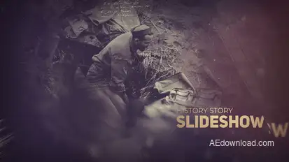 Documentary History Slideshow Video Displays template preview