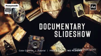Documentary Slideshow Video Displays template preview