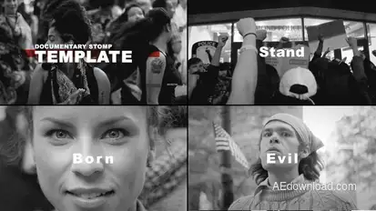 Documentary Stomp Video Displays template preview