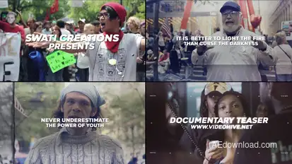 Documentary Teaser Video Displays template preview