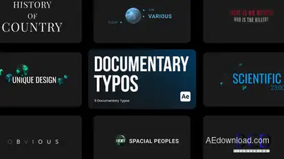 Documentary Typos for After Effects Titles template preview