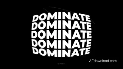 Dominate Titles Kinetic Typography Titles template preview