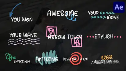 Doodle Arrow Titles for After Effects Titles template preview