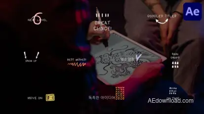 Doodles Abstract Titles for After Effects Titles template preview