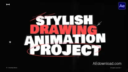 Drawing Kinetic Titles  AE Titles template preview