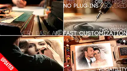 Drawing Promo Video Displays template preview