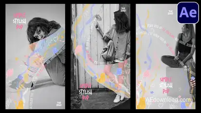 Drawing Social Media Stories Video Displays template preview