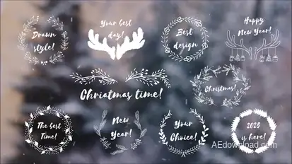 Drawn Christmas Titles Titles template preview