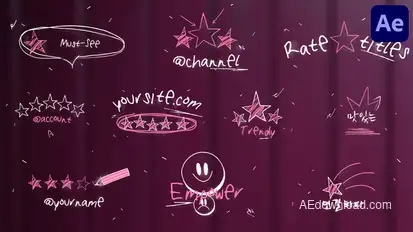 Drawn Rates Titles for After Effects Titles template preview
