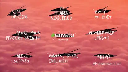 Drawn Titles Pack Titles template preview