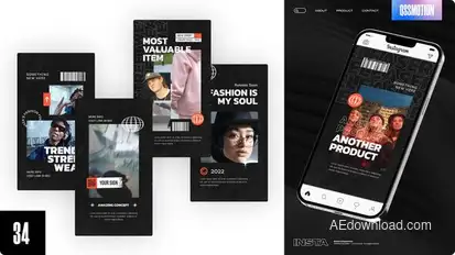 Dream Typography Instagram Story Video Displays template preview