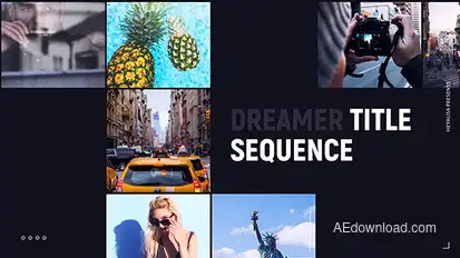 Dreamer // Titles Sequence Video Displays template preview