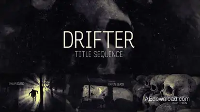 Drifter Cinematic Title Sequence Titles template preview