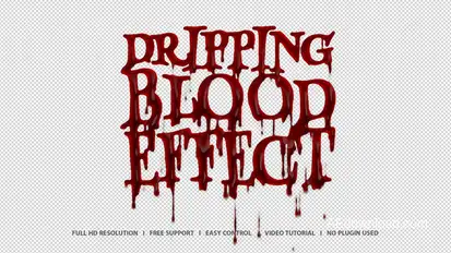 Halloween Dripping Blood Effect Titles template preview