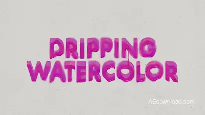 Dripping Watercolor Titles Titles template preview