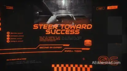 Driving School Promo Video Displays template preview