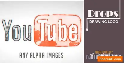Videohive Drops Drawing Logo Logo Stings template preview