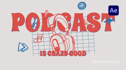 Duotone Outline Podcast Intro Openers template preview