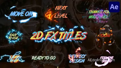 Dynamic 2D FX Titles | After Effects Titles template preview