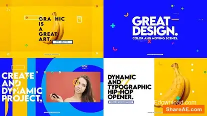 Dynamic And Typographic Hip-Hop Opener Openers template preview