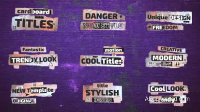 Dynamic Cardboard Titles Titles template preview