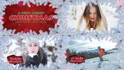 Dynamic Christmas Slideshow Video Displays template preview