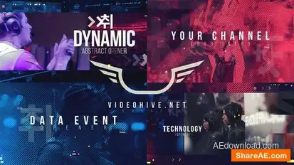 Dynamic Glitch Logo Opener Openers template preview