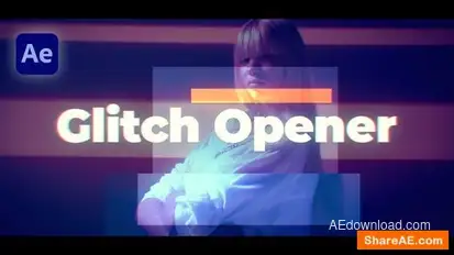 Dynamic Glitch Opener Openers template preview