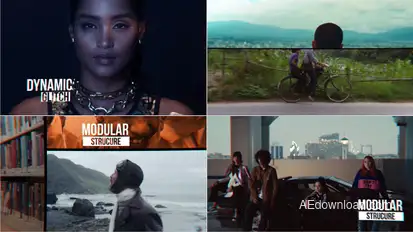 Dynamic Glitch Reel Video Displays template preview