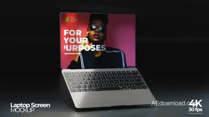 Dynamic Laptop Screen Display Mockup Video Displays template preview