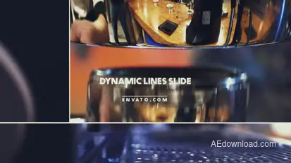 Dynamic Lines Slide Video Displays template preview