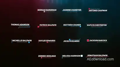 Dynamic Lower Thirds Titles template preview