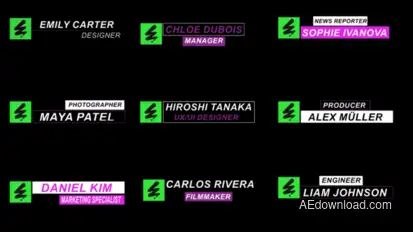 Dynamic Lower Thirds Elements template preview