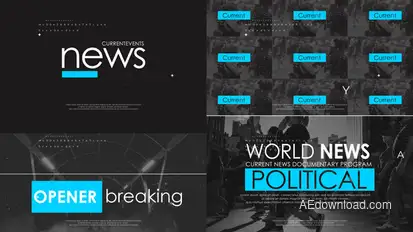 Dynamic News Intro broadcast-packages template preview