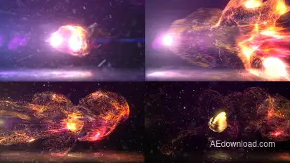 Dynamic Particles Logo Reveal Logo Stings template preview