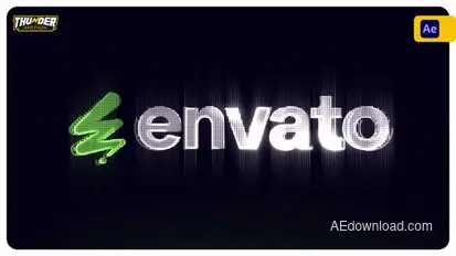 Dynamic Pixel Logo Reveal Logo Stings template preview