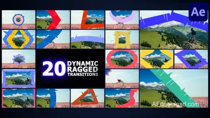 Dynamic Ragged Transitions for After Effects Elements template preview