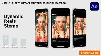 Dynamic Reels Stomp | Reels / Shorts / Tik Tok Openers template preview