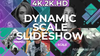 Dynamic Scale Slideshow Video Displays template preview