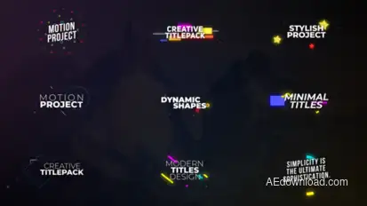 Dynamic Shapes Titles Titles template preview