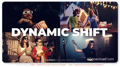 Dynamic Shift Media Opener Video Displays template preview