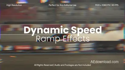 Dynamic Speed Ramp Effects Pack for After Effects Elements template preview