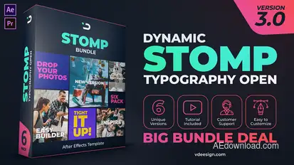 Dynamic Stomp Typography Open 3.0 Openers template preview
