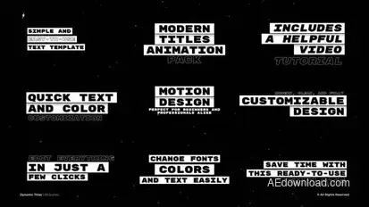 Dynamic Titles | After Efrcts Titles template preview