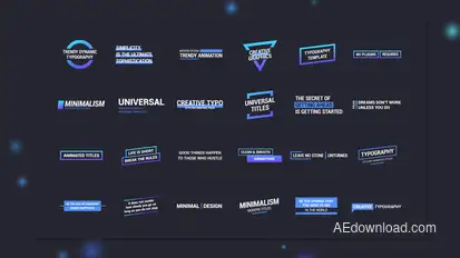 Dynamic Typo Titles template preview